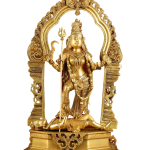 Pure Brass Superfine Handcrafted Goddess Kali Statue - 22" Golden Hues | Invoke Fierce Compassion | Bhadra Kali Divine Presence | Antique Gold Tone